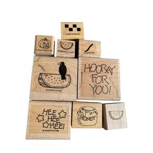 Stampin Up Rubber Stamp Set - Hooray for You Hee Hee Hee Honey Crow on Watermelo